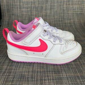 Nike Court Borough Low Easy On Sneakers Little Girls Active Shoes size 12